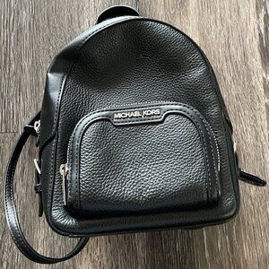 Michael Kors Women's Black Jaycee XS Pebbled Leather Convertible Backpack $340+